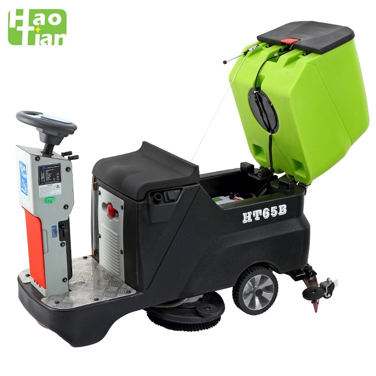 Industrial Floor Washing Cleaning Machines Equipment Manufacturer Wholesale Ht65b Ride on Floor Scrubber Drier