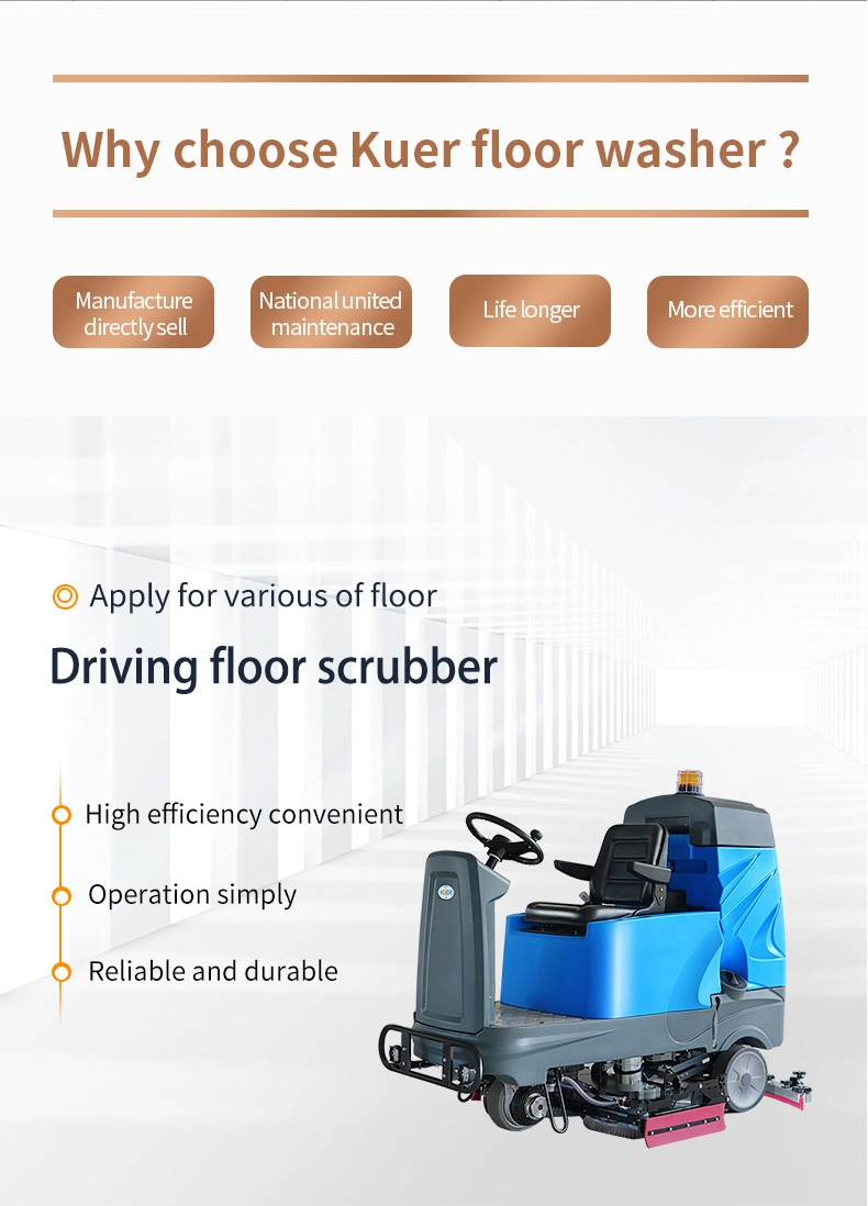 Ride on Floor Cleaning Machine Sweeper Scrubber Equipment with Warranty